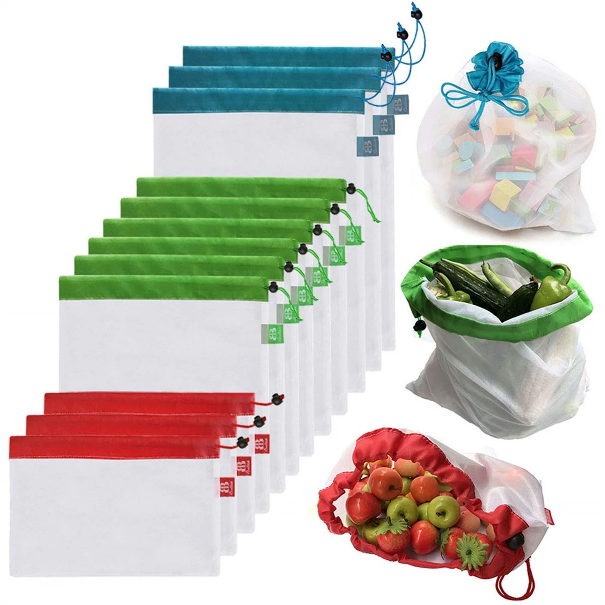 fruit and vegetable mesh shopping bag