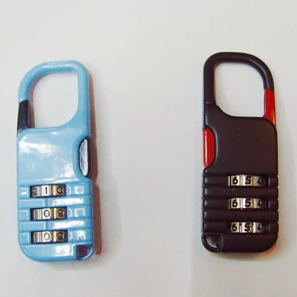 Ch07d 3 Digits Colored Number Briefcase Reset Combination Zipper Lock
