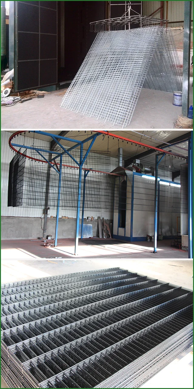 Strong security steel garden double wire mesh fence panels