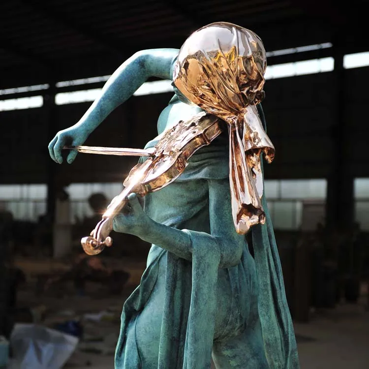 Célèbre Art Décor Bronze Femme Nue Musique Sculpture Buy