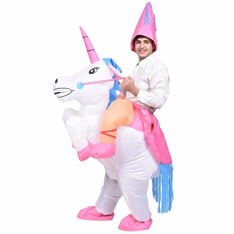 Inflatable Rider Costume Princess Riding Unicorn Costume For Adults And