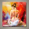 Hand Painted Beautiful Woman Nude Back Oil Painting