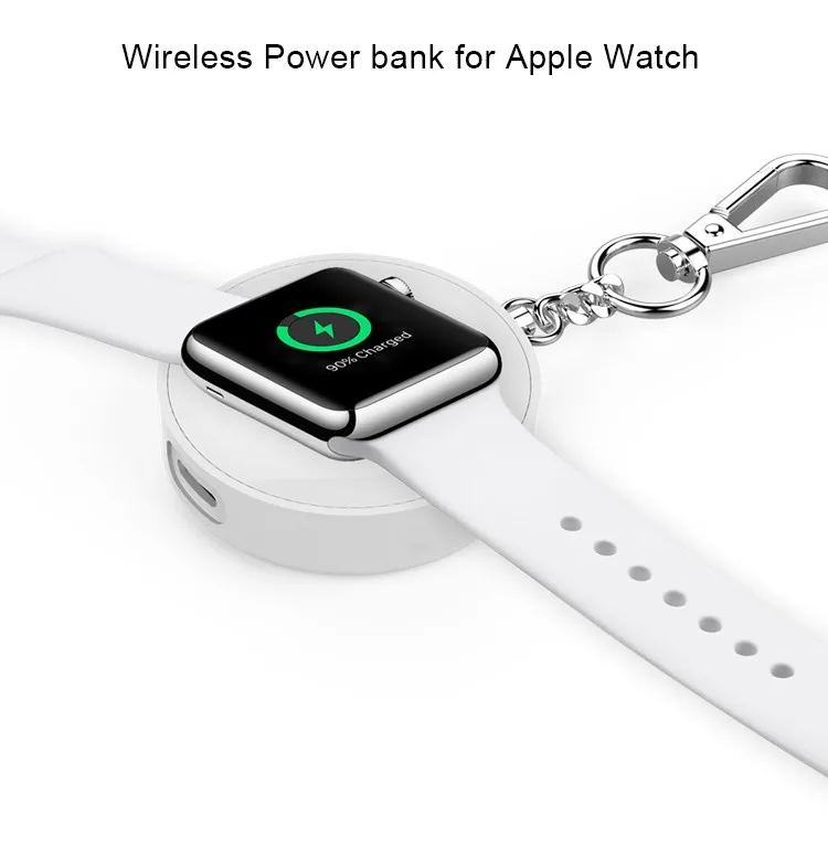 Oem Wireless Portable Power Bank For Apple Watch Keychain Charger Wireless 900mah - Buy Wireless 