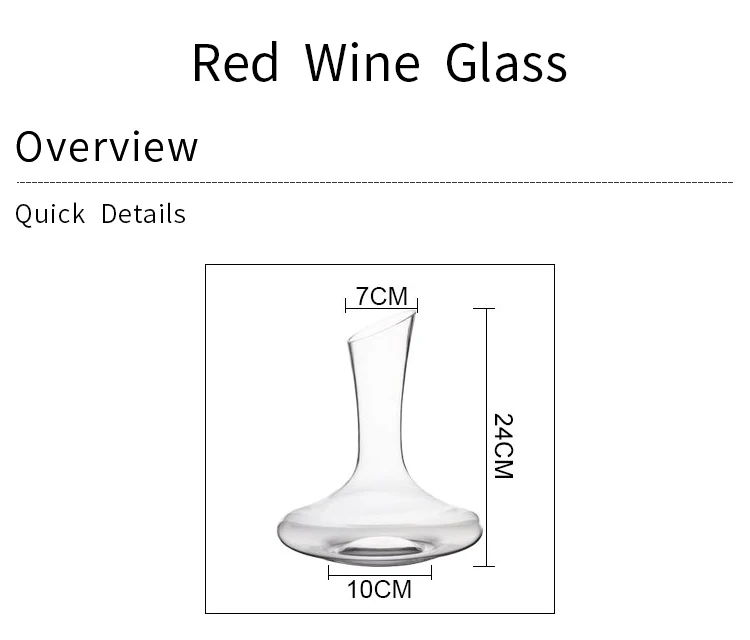 Crystal Custom Bulk Wholesale Wine Glass Decanter Set