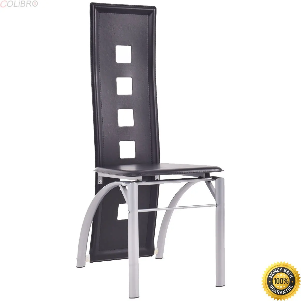 Buy COLIBROX Set Of 4 Dining Chairs PU Leather Steel Frame High
