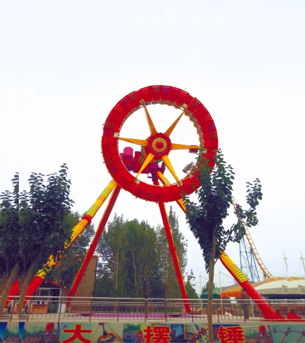 疯狂可怕的极端流星锤大摆从中国最大的游乐设施工厂与认证