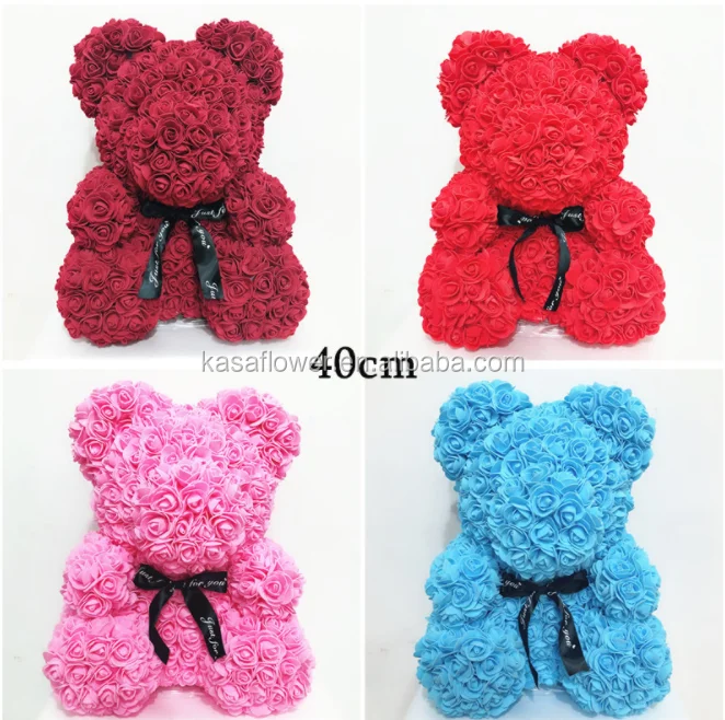 rose teddy bear 40cm