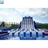 Factory manufacture crazy 6 lanes high waterfront park inflatable giant slide