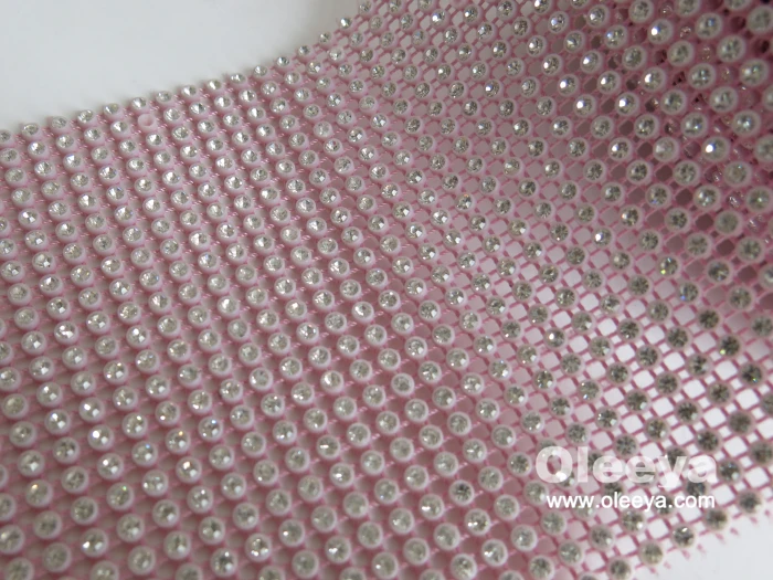 24 Rows 4mm 10 Yards/roll Plastic Mesh Trimming Rolls Without Zircons Plastic Rhinestone Mesh Trimming