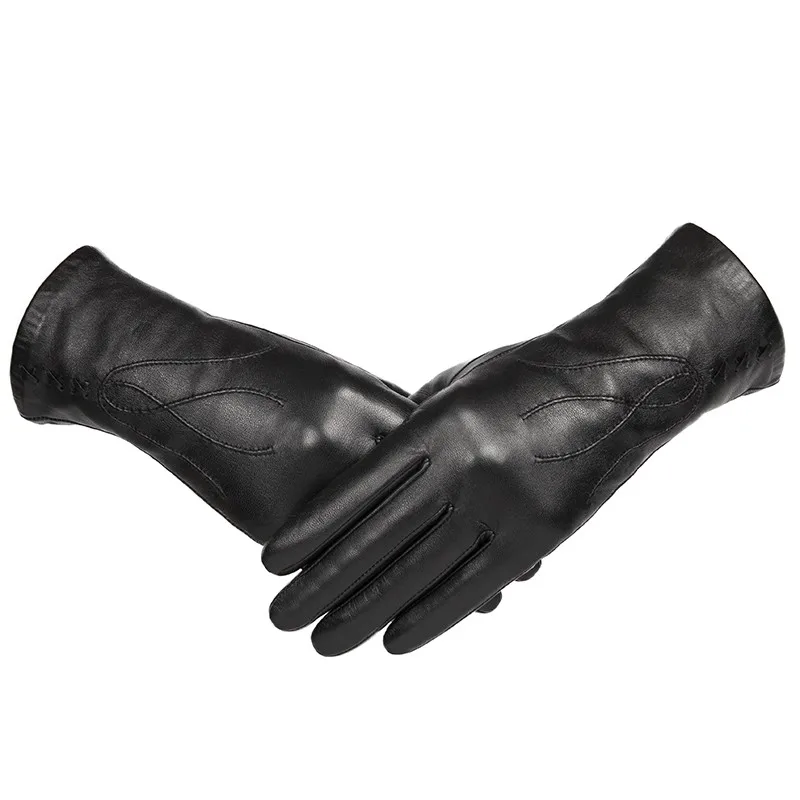 Gl Ladies Fashion Dress Skin Tight Good Sheepskin Leather Gloves For ...