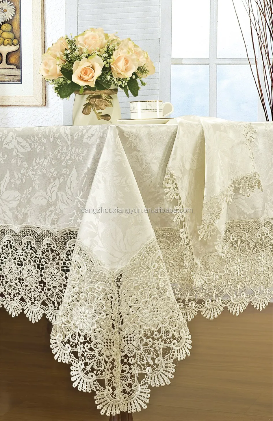 2018 Fashionable Polyester White Wedding Lace Table Cloth Buy Wedding