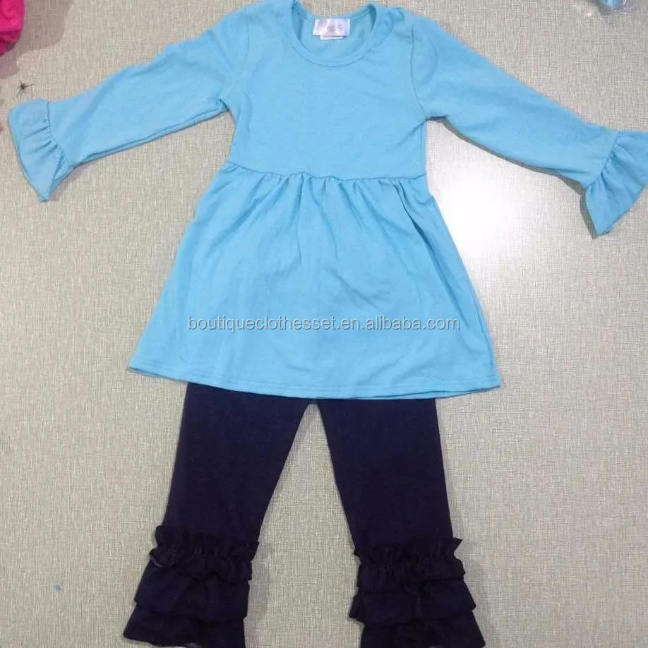 2018 Little Girls Clothing Sets Boutique Outfit Girls Ruffle Set Suit