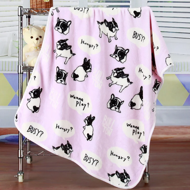fashion design Custom high quality colorful print soft fleece flannel blanket