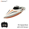 Bricstar high speed automatically 180 degree racing rc model toy boat, f1 rc boat with LCD screen shows