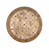 Natural rustic travertine medallion mosaic pattern table tops golden beige travertine table top