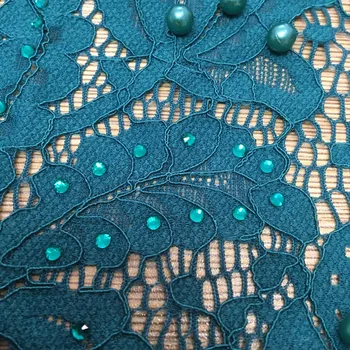 teal lace fabric