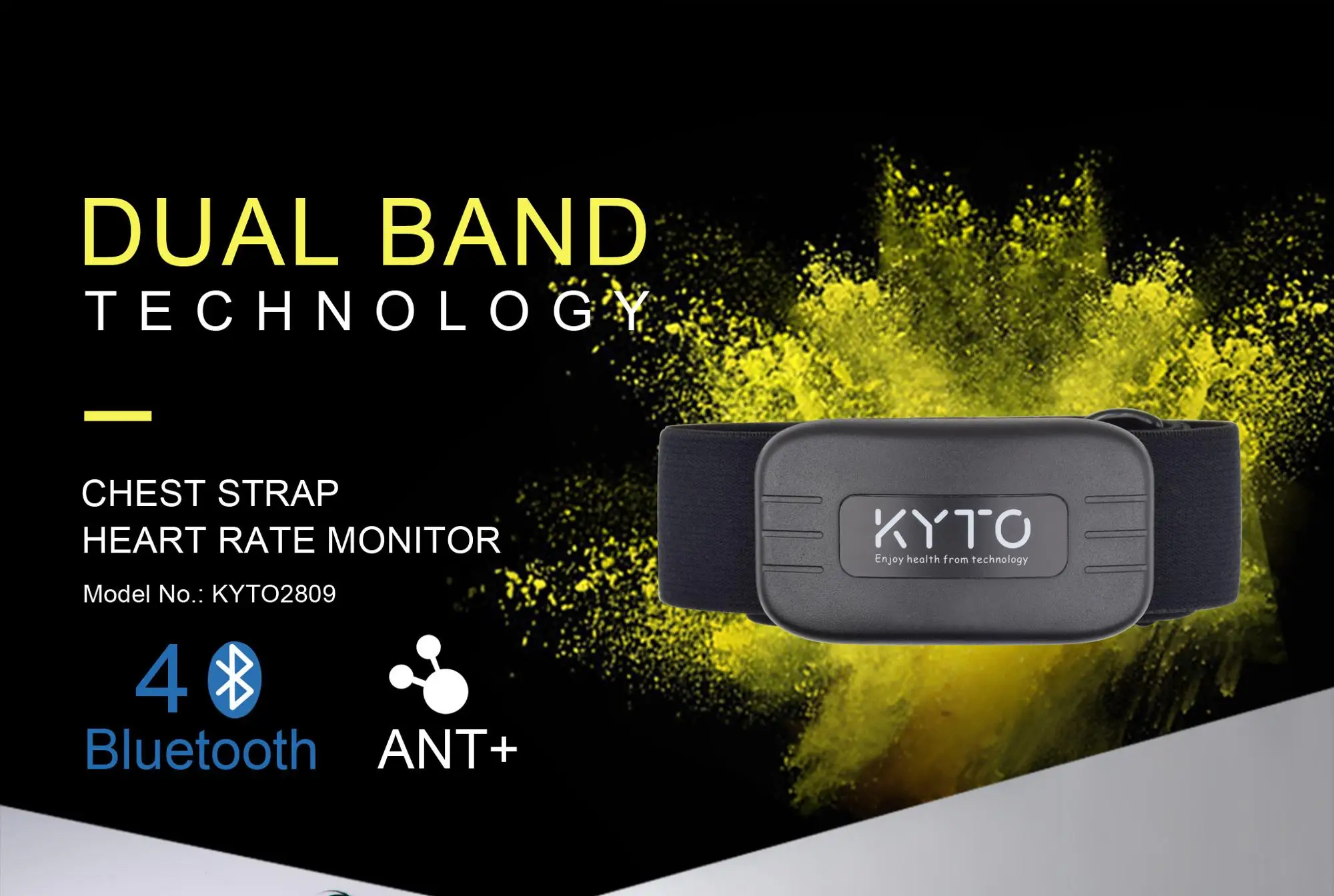 Ant+ Bluetooth Pulse Heart Rate Monitor With Chest Belt Kyto2809 Buy