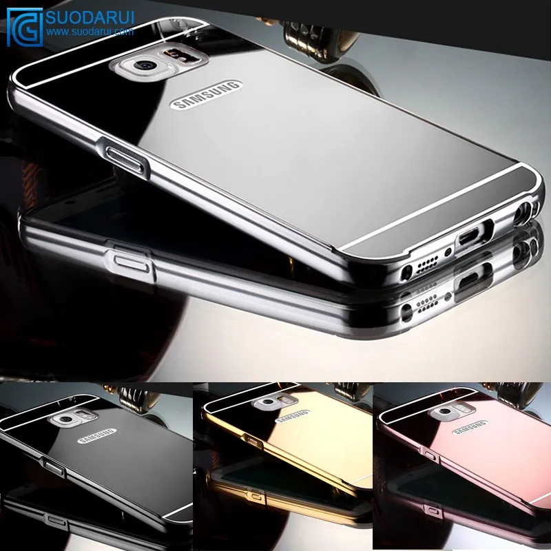 Mirror case For Samsung Galaxy J5 2016 J5108 aluminum 24k metal mirror hard back cover