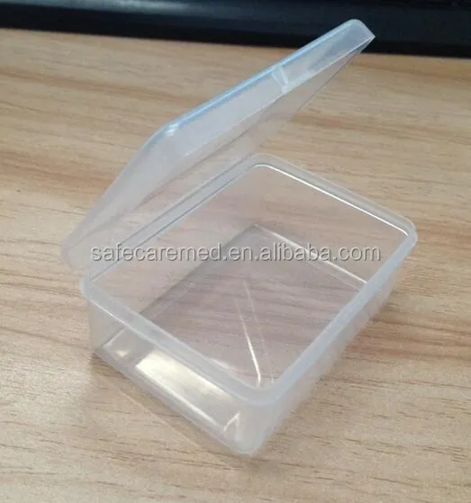 Rectangle Hinged lid plastic containers /Small box with hinged lid