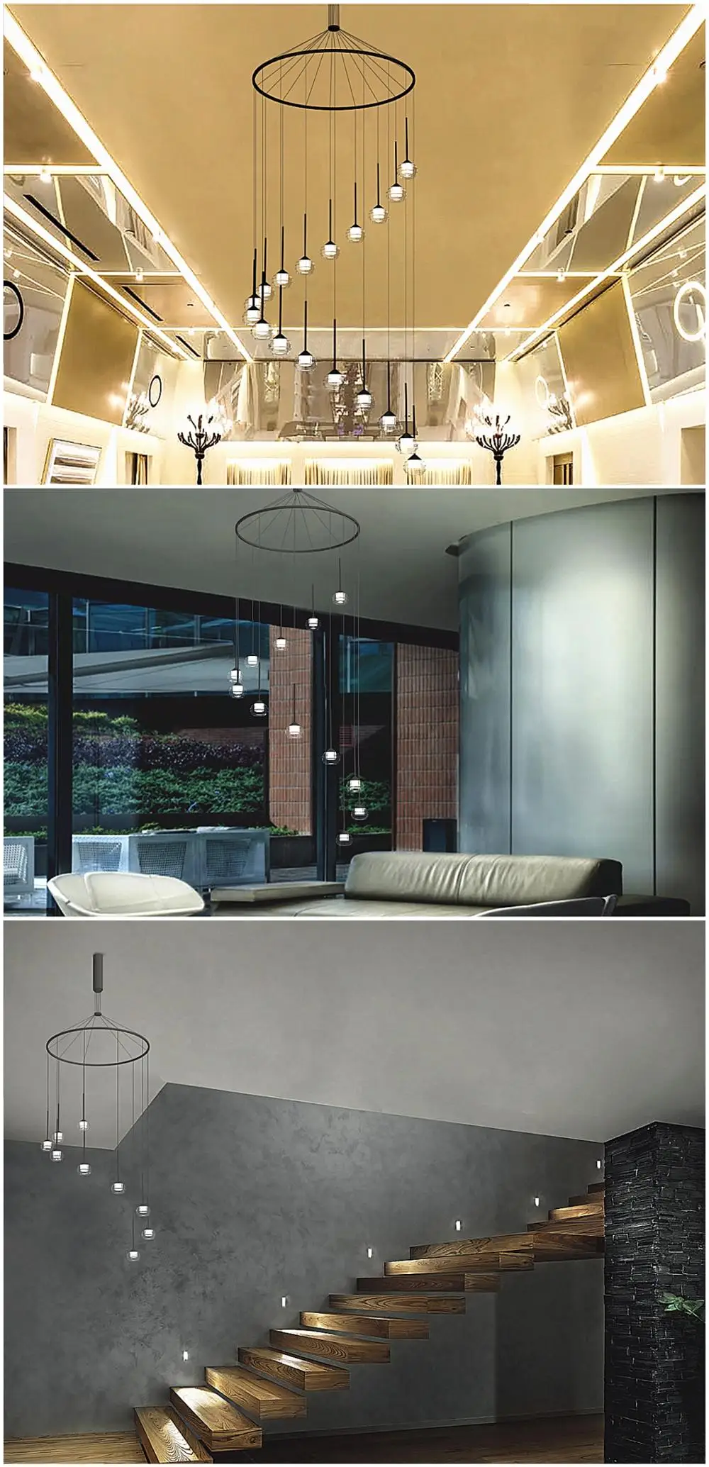 Long Drop Cluster Pendant Light