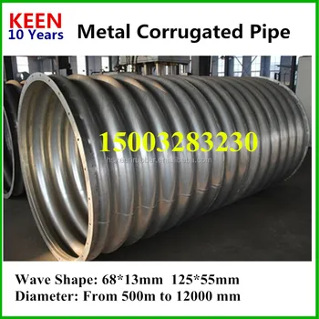 Diameter 1200mm Nestable Corrugated Metal Bridge Culverts,Corrugated