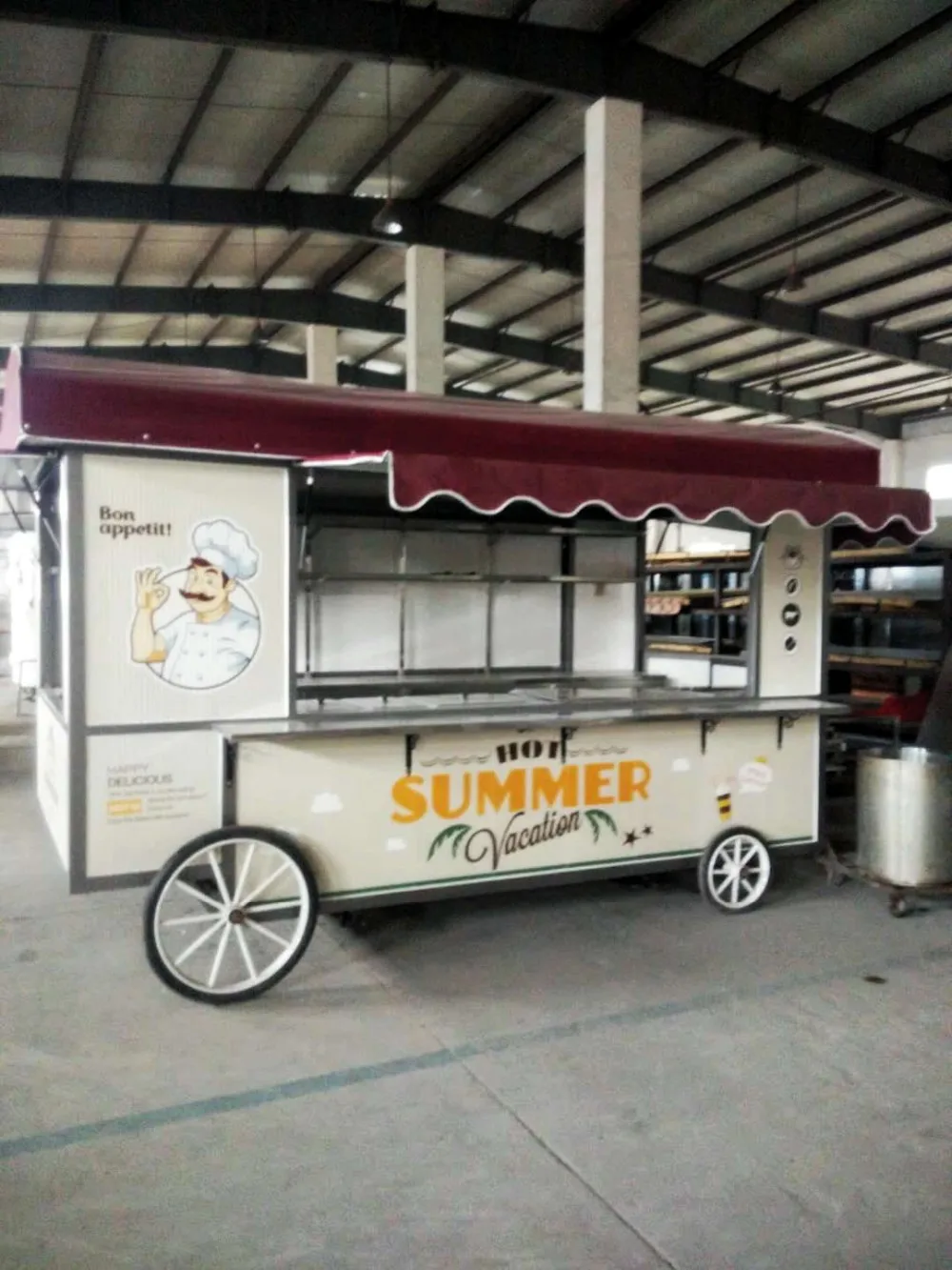 Ağır Hizmet Market Durak/van/kamyon Mobil Catering Yemek Römorku