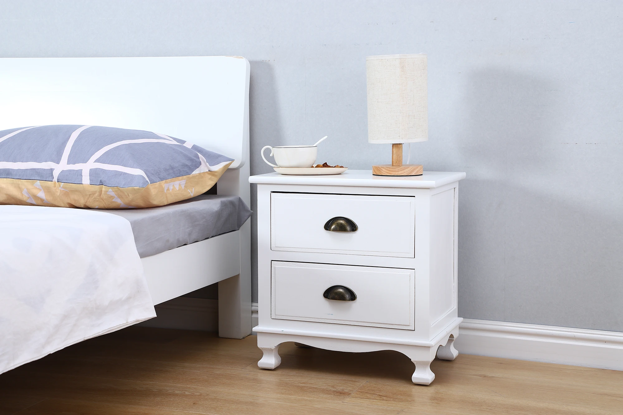 Perfect quality modern 2 drawer wood nightstand price