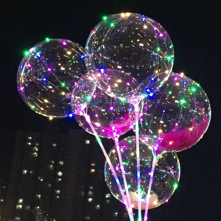 High Quality Wholesale Led Bobo Balloon 18 Inch Transparent Flying For