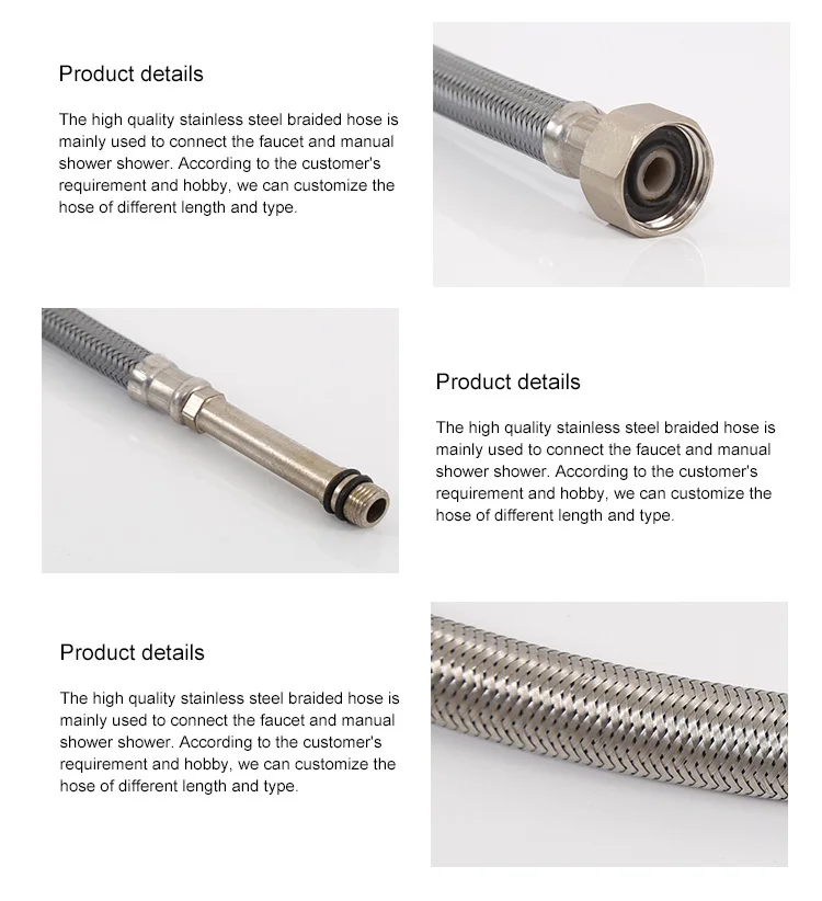 201 Stainless Steel Braided Hose For Faucet And Toilet Braided Hose