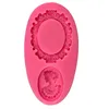 Women'S Lady Old Mirror Molds 3D Bake Silicone Cake Fondant Decorations Tools