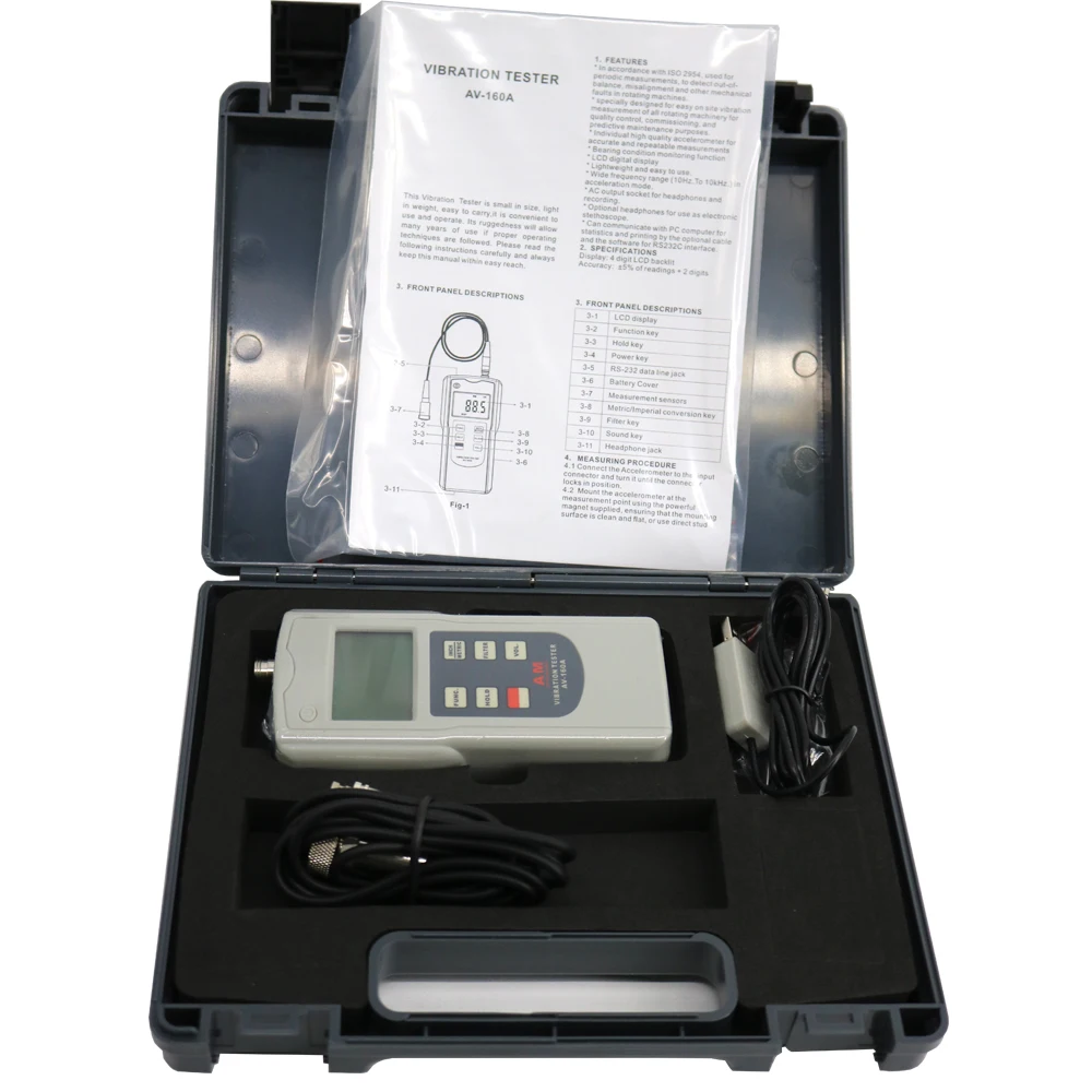 Av-160a Vibration Tester Portable Vibration Meter - Buy Vibration ...