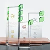 New style color custom crystal leaf shape award trophy