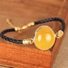 18mm 925 Sterling Silver Women Fine Jewelry Leather Rope Bracelet Blank Settings for 18mm Round Cabochon Amber Agate Setting DIY
