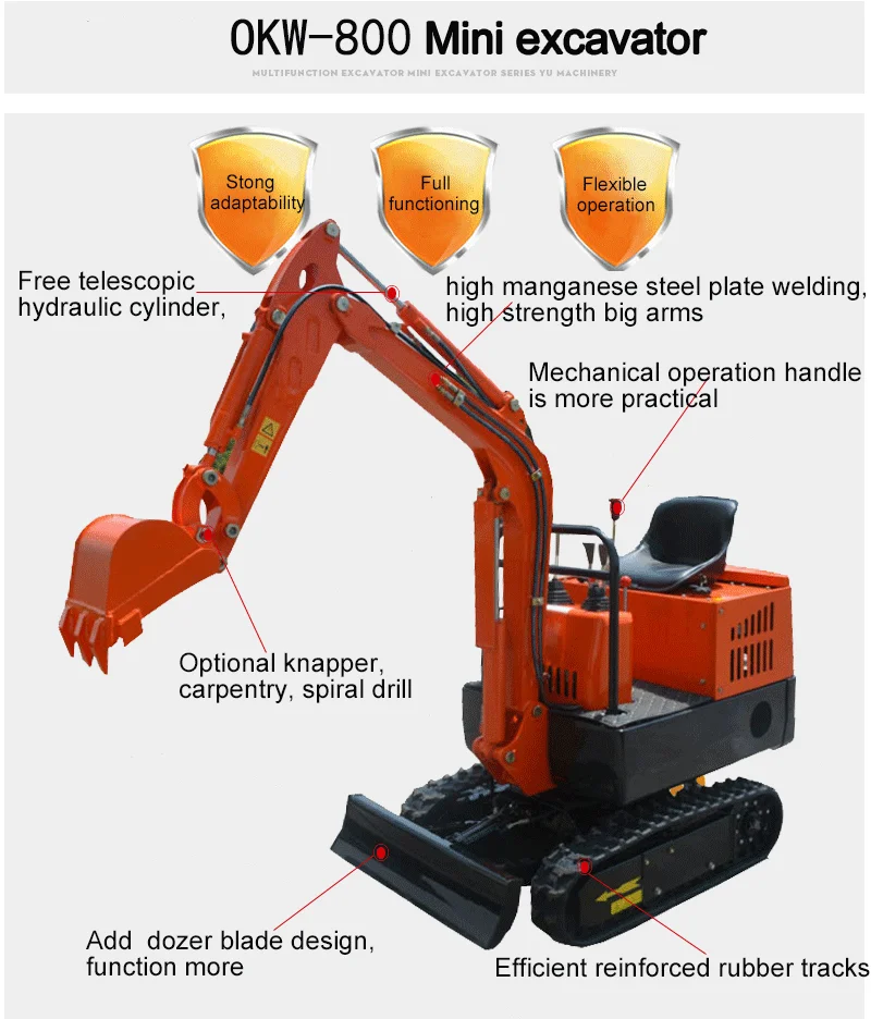 1 Ton 800kg Harga Excavator Mini For Sale - Buy Daftar Harga Excavator ...