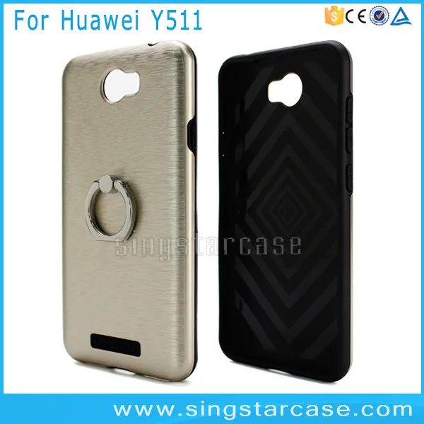 Brushed Aluminum Metal Case Cover For Huawei Y5 Ii,Ring Holder Back Cover Huawei L01/y52/y5ii Case - Buy Armor Case Cover For Huawei Y5 Ii,Metal Case For Huawei Y5 Ii,For