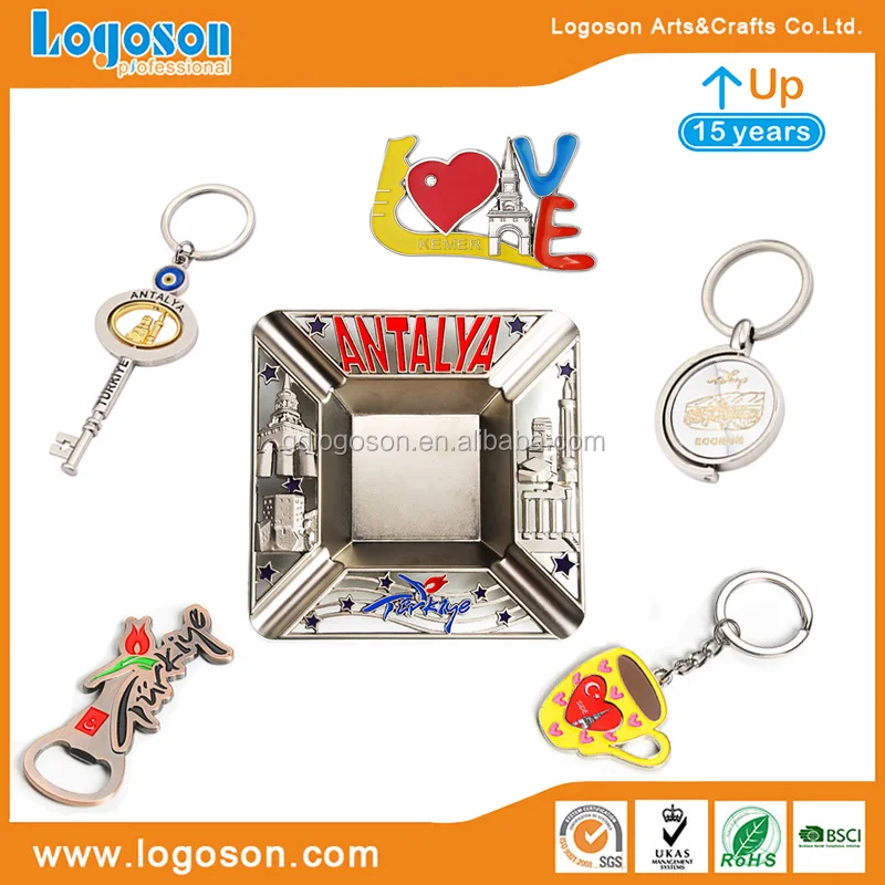 Leather Keyring Engraved Turkey Flag