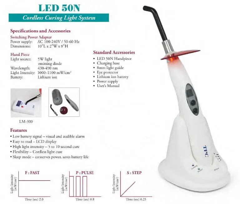 3 In 1 Function Wireless Dental Curing Light Dental Oral Curing Resin