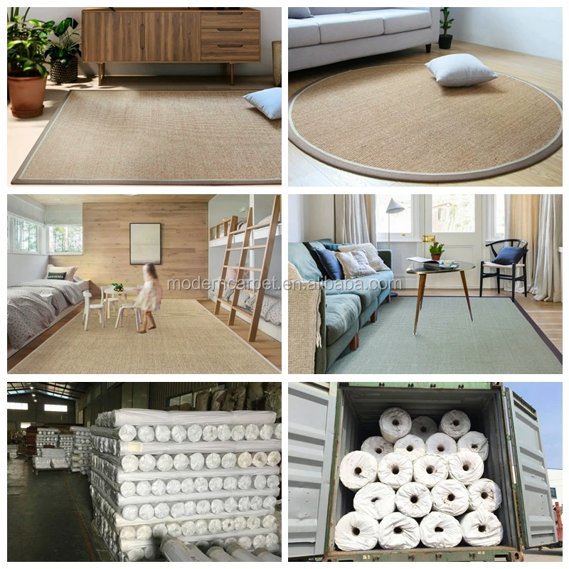 China zhejiang guangzhou best quality natural fiber woven sisal carpet rug