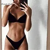 Exported to United States Ability to customize Open front sexy bikini Double layer Adjustable strap Spandex bikini underwear