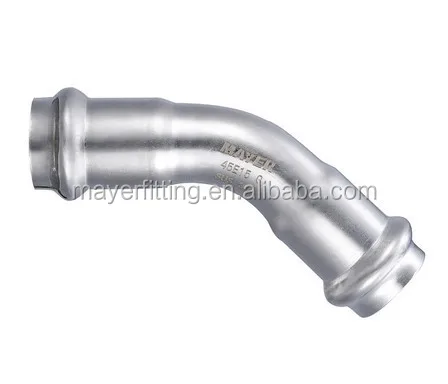 inox 45 degree mapress elbow fittings stainless steel