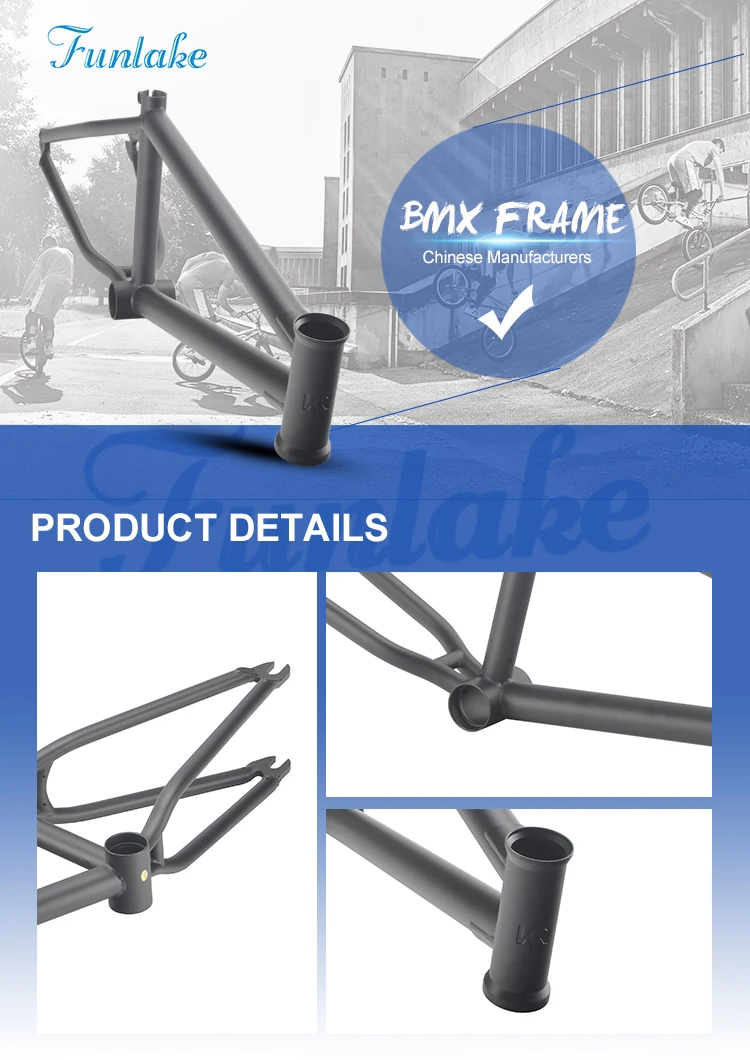 Matt Black Add Client Logo Chromoly4130 Bmx Cycle Bicycle Frame