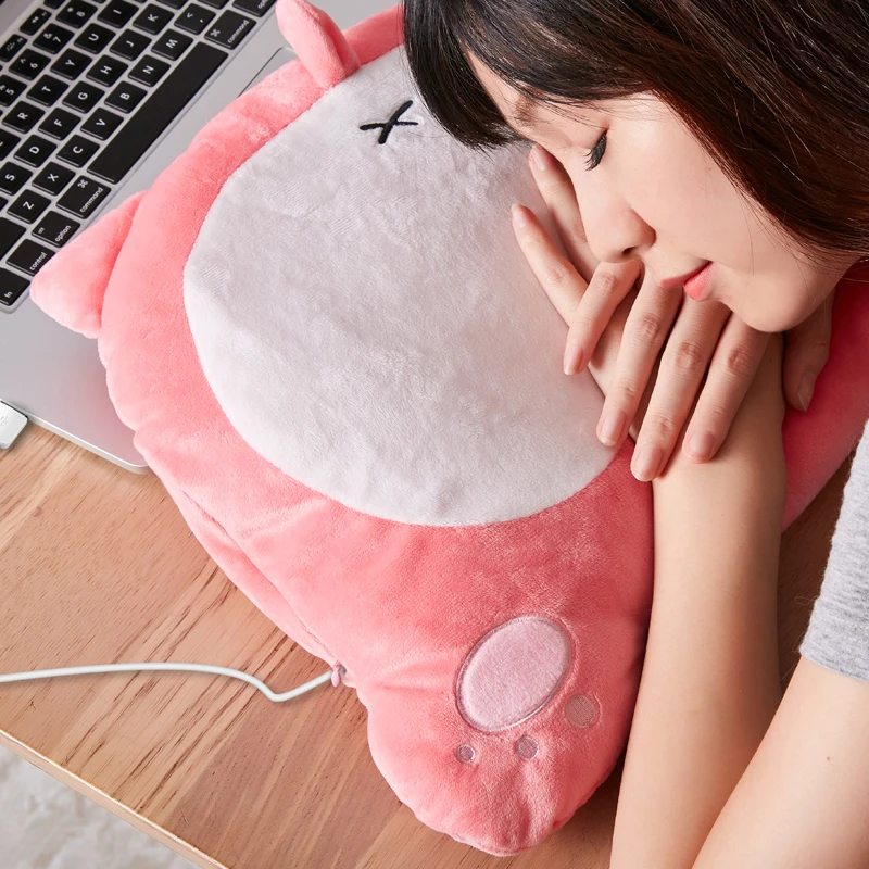 Usb Power Heated Cartoon Cushion And Pillow Usb Cushion Warmer Usb