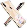 Wholesale Custom Clear Flower Pattern Design Soft & Flexible TPU Shockproof Transparent Floral mobile covers for iphone xs max
