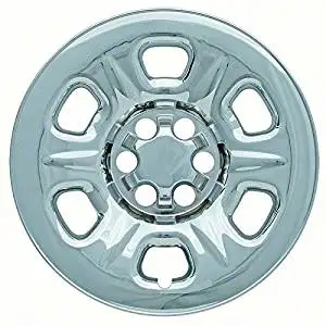 Set of 4 Chrome Wheel Skin Hub Covers With Center For 17x7 Inch 6 Lug Steel Rim - Part Number: IWCIMP/69X by IWC