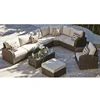 Elegant vintage style sectional outdoor jardin sun sofa and club chair bellagio rattan garden furniture