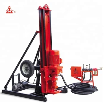 small borehole water drilling machine / trailer type pneumatic electric water bore well drilling mac