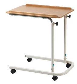 Simple mobile lift hospital overbed table computer table