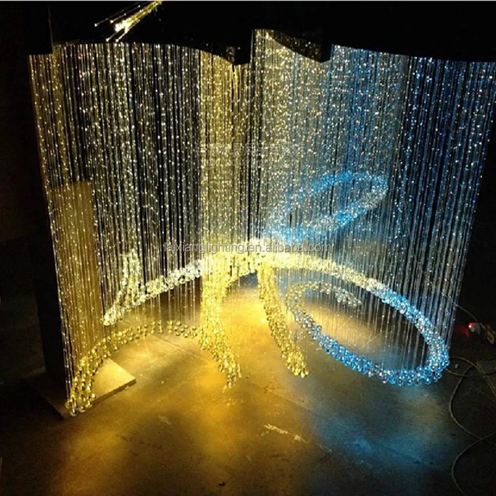 0.75mm Optic Fiber 8 Color Changing Led Hotel/bar Decorate Fiber Optic