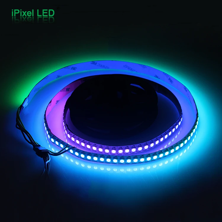 Individually addressable 5m waterproof IP67 5050 rgb  5v ws2811 ws2812 ws2812b led strip black/white.