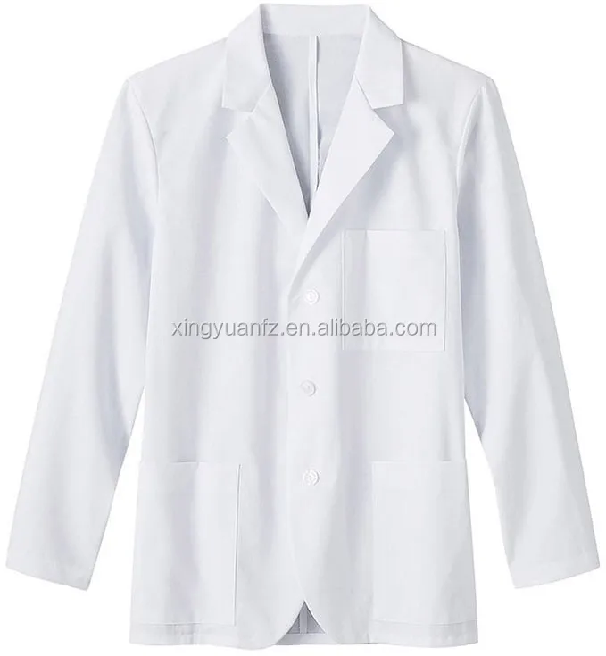 Custom White Lab Coat Uniforms With Collar /double Breasted Lab Coat